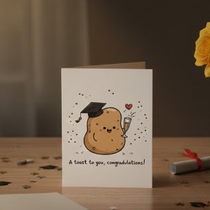 Carte Toast drôle de remise de diplôme Félicitations jeu