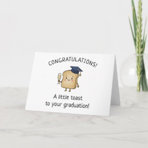 Carte Toast Kawaii Blague Nouveau Diplômé Félicitations