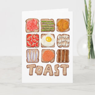 Carte Toast pour le petit-déjeuner