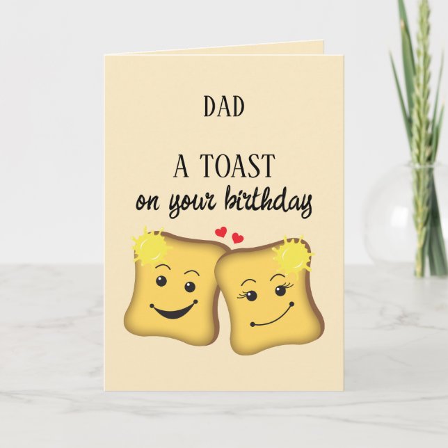 Carte Toast pour votre anniversaire de naissance Pun de  (Devant)