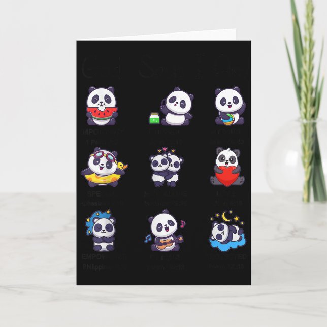 Carte Toddler Boys Girl God Says Am Cute Panda Kid Chris (Devant)