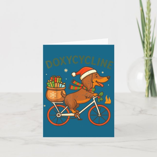 Carte Toddler Doxycycline Long Hair Dachshund Christmas  (Devant)