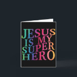 Carte Toddler Jésus est mon super-héros Christian Fils d<br><div class="desc">Toddler Jésus est mon super-héros Christian Fils de Dieu Frère Enfants _4</div>