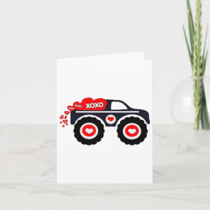 Carte Toddler Monstre Mignon Camion Saint-Valentin Xoxo 
