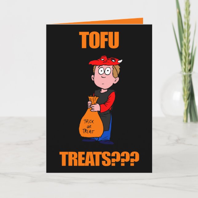 Carte Tofu drôle Halloween (Devant)