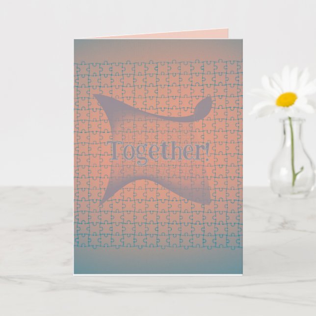 Carte Together puzzle piece game card complete filled (Petite plante)