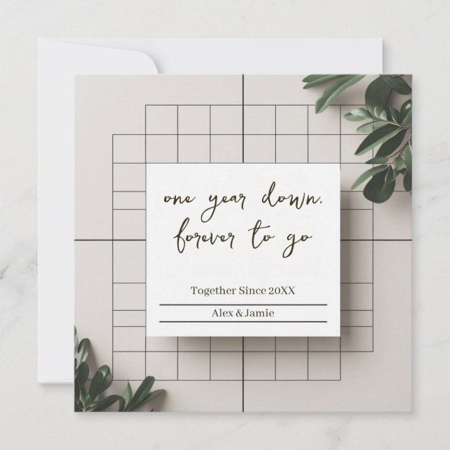 Carte Together Since 20XX Personalized Couple  (Devant)