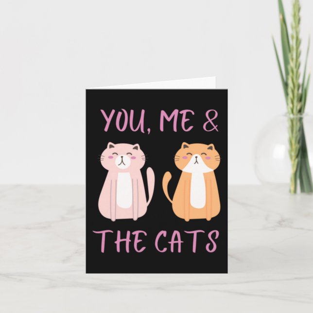 Carte Toi Moi Et Les Chats Mignons Couples De La Saint-V (Devant)