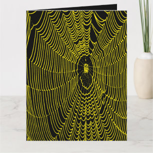 Carte Toile d'araignée artistique Halloween Doodle en ja