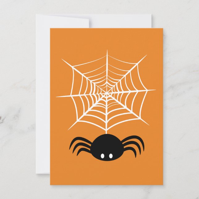 Carte Toile d'araignée Halloween  (Devant)