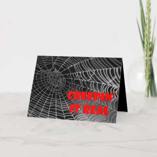Carte Toile d'araignée Halloween Creepin' it Real
