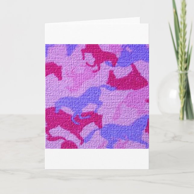Carte Toile de Chevaux roses (Devant)