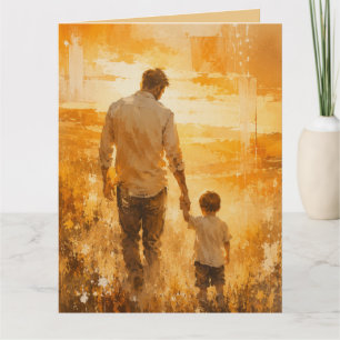 Carte Toile de fond d'art aquarelle Golden Sunset