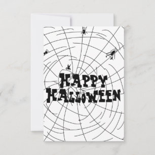 Carte Toiles d'araignée d'Halloween dessinées à la main