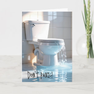 Carte Toilettes débordantes Vieillir Humour d'anniversai