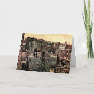 Carte Toits et arrières de maisons par Vincent van Gogh