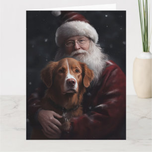 Carte Toller de Nouvelle-Écosse avec le Père Noël Festif