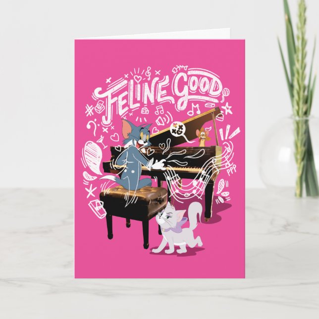 Carte Tom & Jerry Play Piano - Feline Good (Devant)
