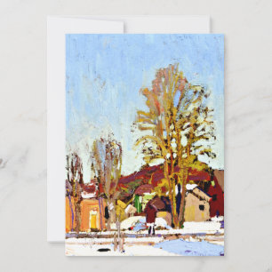 Carte Tom Thomson - Neige dans le village