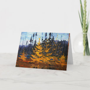 Carte Tom Thomson Painting Tamaracks Canadian Wilderness