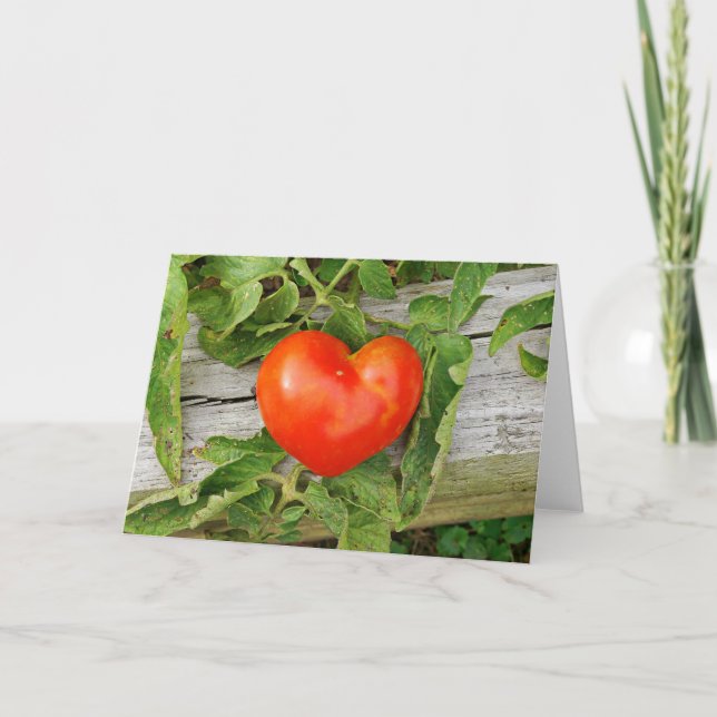 Carte Tomate en forme de coeur (Devant)