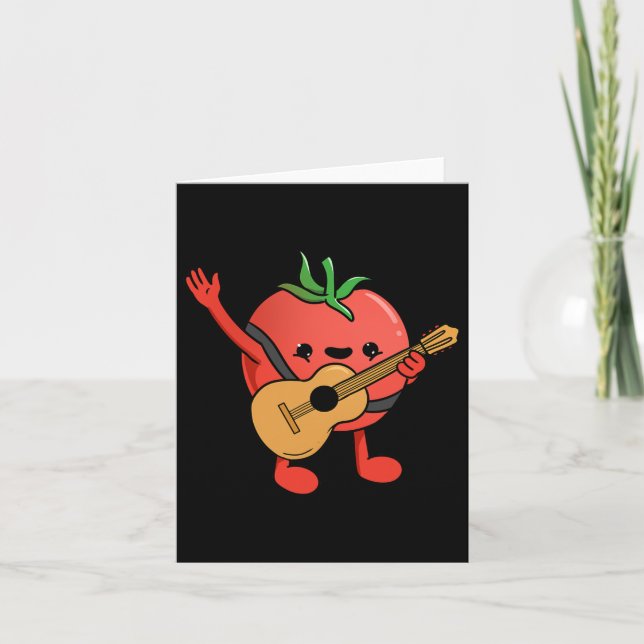 Carte Tomate Jouer Guitare Tomate Lover (Devant)