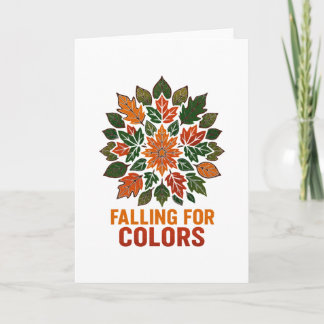 Carte Tombant pour les couleurs Feuilles d'automne Feuil