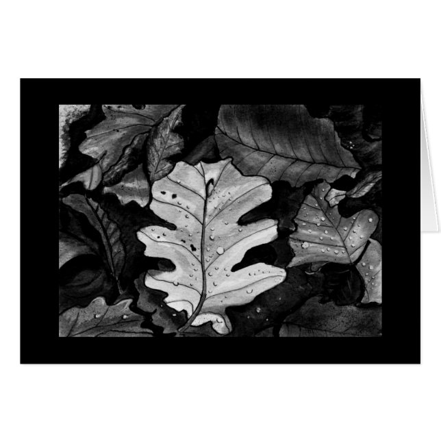 Carte tombée de feuille (Devant horizontal)