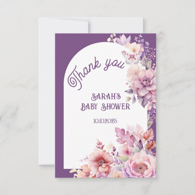 Carte Tombez amoureux automne floral bébé floraison merc (Devant)