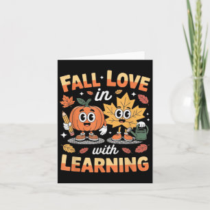 Carte Tombez amoureux de l'apprentissage Automne Citroui