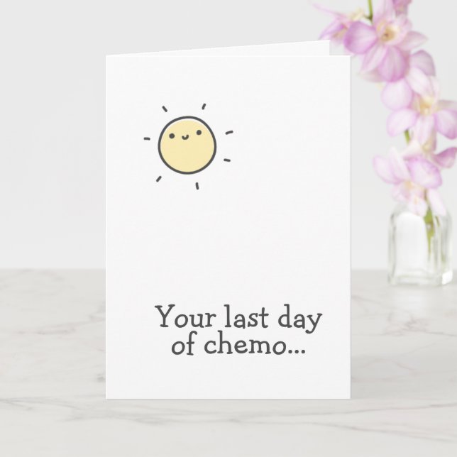 Carte Ton dernier jour de chimio... Tiens bon ! (Orchidée)
