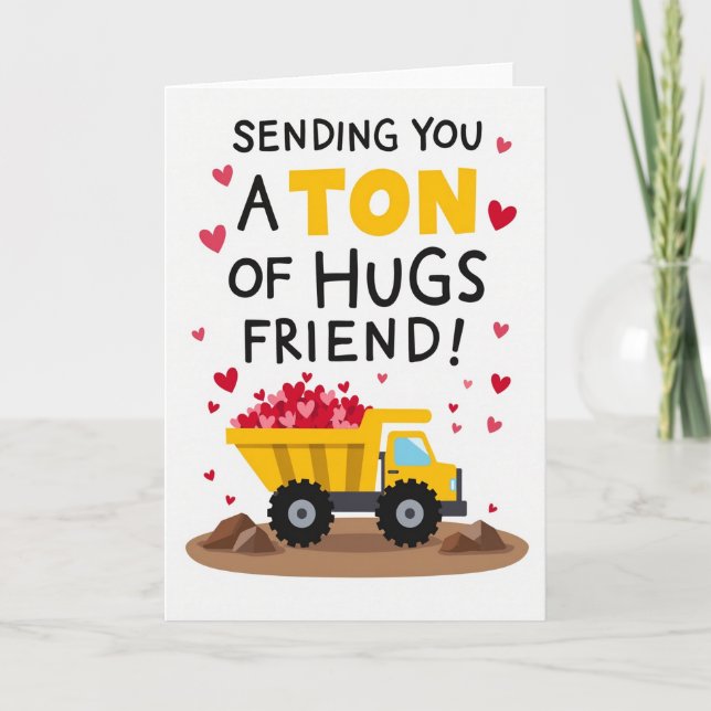 Carte Ton Of Hugs For A Friend Card (Devant)