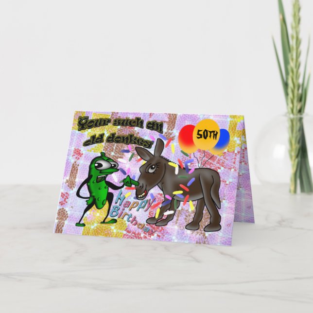 Carte Ton vieux âne - Joyeux anniversaire (Devant)