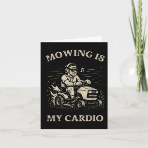 Carte Tondre est mon cardio T-shirt drôle de fête des pè