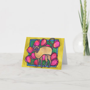 Carte Tonkinese et tulipes