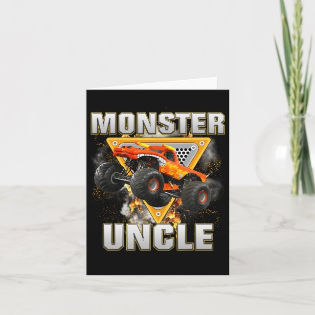 Carte Tonton Monster Truck Monster Truck est mon camion  (Devant)