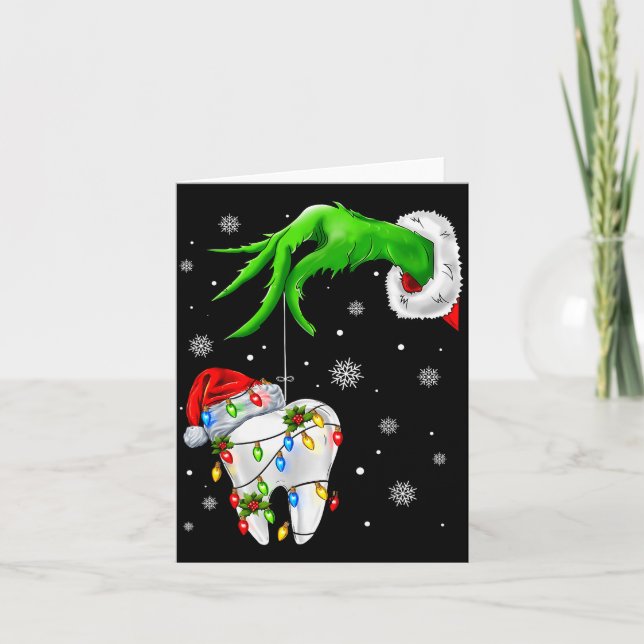 Carte Tooth Dentist Dental Istant Teeth Xmas Christmas P (Devant)