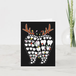 Carte Toothmas Tooth Père Noël Reindeer Noël Dentiste No