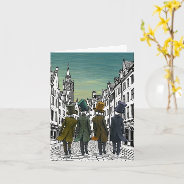 Carte Top Hats by Eight (Fleur jaune)