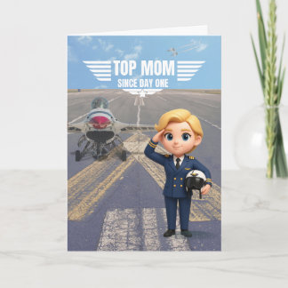 Carte Top Maman Aviation – Carte Drôle pour Maman