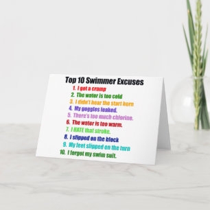 Carte Top Ten Swimmers Excusent
