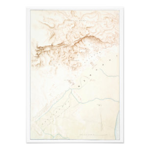 Carte topographique des ruines de Thebes Poster