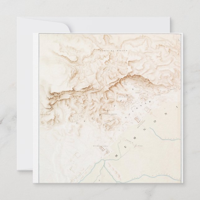 Carte topographique des ruines de Thebes Poster (Devant)