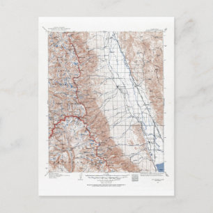 Carte topographique du mont Whitney vintage Califo