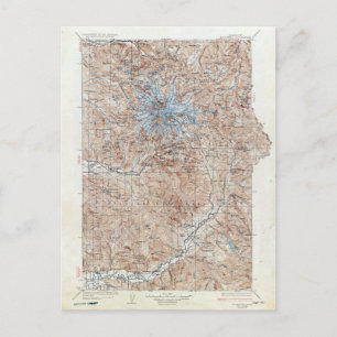 Carte topographique vintage Mount Rainier Washingt