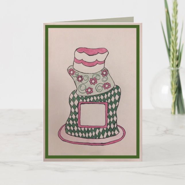 Carte Topsy Turvy Whimsy Birthday Cake Card (Devant)