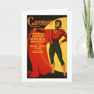 Carte Toréador Carmen WPA 1939