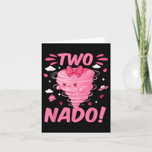 Carte Tornado 2 année fille Anniversaire Deux Nado 2ème