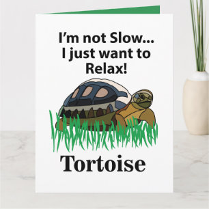 Carte Tortoise Relax Animal mignon Amusant Anniversaire