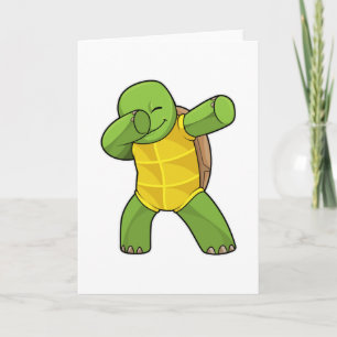 Carte Tortue à la danse hip hop Dab